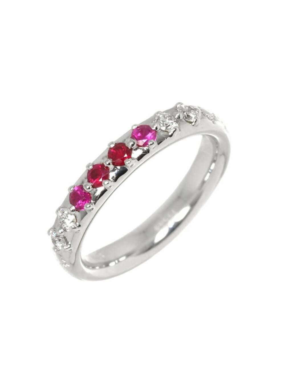Gucci Ruby Sapphire Diamond Ring 18k White Gold